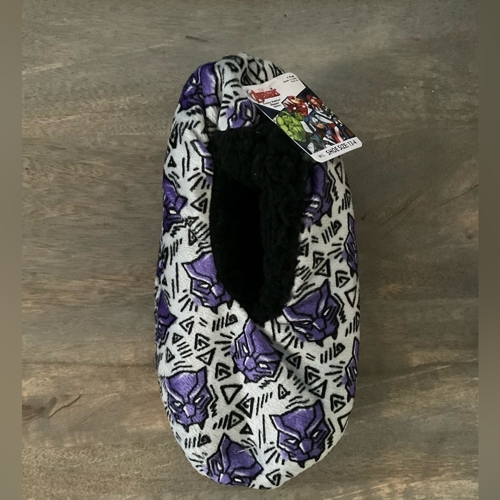 Avengers Black Panther kids Fuzzy Babba Slippers Socks